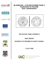 Object Archaeological excavation report,  E2683 Russagh 2,  County Offaly.cover picture