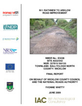 Object Archaeological excavation report,  E3228 Ballyclogh North A022-042,  County Wicklow.cover picture