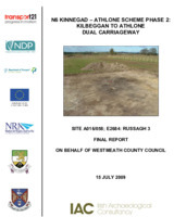 Object Archaeological excavation report,  E2684 Russagh 3,  County Offaly.has no cover