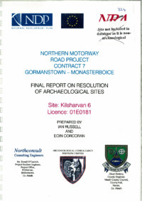 Object Archaeological excavation report, 01E0181 Kilsharvan 6, County Meath.cover picture