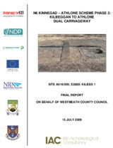 Object Archaeological excavation report,  E2688 Kilbeg 1,  County Westmeath.has no cover picture