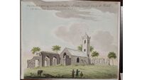 Object The Church and adjoining ruins at Dunshaglin [Dunshaughlin], , 4 m[iles] from Taragh [Tara] county of Meath [...]cover