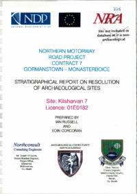 Object Archaeological excavation report, 01E0182 Kilsharvan 7 Final Report, County Meath.cover