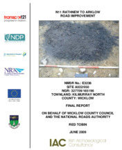 Object Archaeological excavation report,  E3236 Kilmurry North A022-050,  County Wicklow.has no cover picture