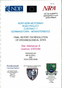 Object Archaeological excavation report, 01E0184 Kilsharvan 9, County Meath.cover picture