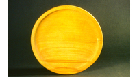 Object Wooden platter in a dark woodcover picture