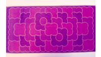 Object Towel with flower patter in pink and purplecover picture