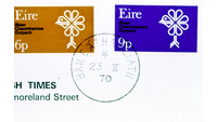 Object Images of stamps featuring logo on a lettercover picture