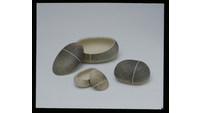 Object Three stoneware pebble boxeshas no cover picture