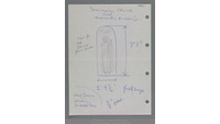 Object Cork, Liberty Street: Franciscan Friary. Notes and pencil sketch re: stained glass windowhas no cover picture