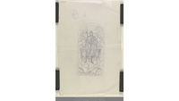 Object Armagh, The Mall: Scotch Presbyterian Church: Pencil design for stained glass memorial window of The Good Shepherd, versohas no cover picture