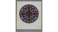 Object Wilton, Co. Cork: Church of the Descent of the Holy Ghost: Colour design for rose window with notes about subjects depictedcover picture
