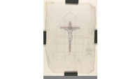 Object Ballinrostig, Co. Cork: St. Mary’s Church: Coloured pencil drawing of Crucifixion window, versohas no cover picture