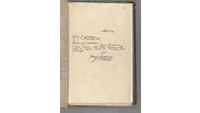 Object Book of Estimates 1905-1912: Letter addressed to Mr. J. F. Matthews, 2 Halston St.cover picture
