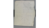 Object Belfast, Co. Antrim: Stormont Presbyterian Church: Plan for round stained glass window, with notes about measurementshas no cover