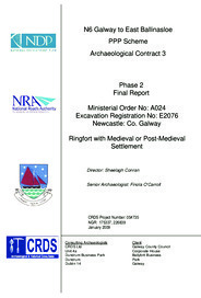 Object Archaeological excavation report,  E2076 Newcastle,  County Galway.has no cover picture