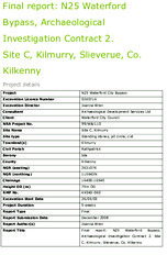 Object Archaeological excavation report, 03E0716 Kilmurry C, County Kilkenny.has no cover picture