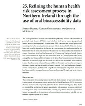Object 25. Refining the human health risk assessment process in Northern Ireland through the use of oral bioaccessibility datahas no cover