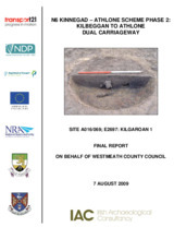 Object Archaeological excavation report,  E2697 Kilgaroan 1,  County Westmeath.has no cover