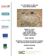 Object Archaeological excavation report,  E3251 Coolbeg A022-065,  County Wicklow.has no cover