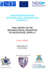 Object Archaeological excavation report, 03E0587 Knockhouse Upper 5 to 7, County Waterford.cover