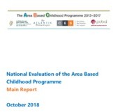 Object National Evaluation of the Area Based Childhood Programme. Main Reporthas no cover picture