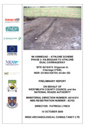 Object Archaeological excavation report,  E2702 Kilgaroan 6,  County Westmeath.cover