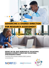 Object Advancing a Shared Direction for Research Assessment: Report on the Joint Workshop by the National Research Integrity Forum and the National Open Research Forumcover