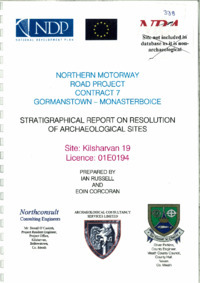 Object Archaeological excavation report, 01E0194 Kilsharvan 19 Final Report, County Meath.cover picture