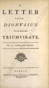 Object A letter from Dionysius to the renowned triumviratehas no cover picture