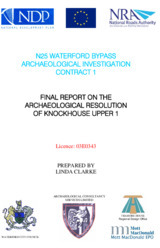 Object Archaeological excavation report, 03E0343 Knockhouse Upper 1, County Waterford.cover