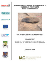 Object Archaeological excavation report,  E3277 Ballinderry Big 3,  County Westmeath.cover
