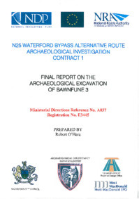 Object Archaeological excavation report, E3445 Bawnfune 3, County Waterford.cover picture