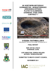 Object Archaeological excavation report, 01E0294 Rathmullan 6, County Meath.cover picture