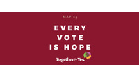 Object Together for Yes Social Media Graphics: Voting day messageshas no cover picture
