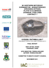 Object Archaeological excavation report, 01E0295 Rathmullan 7, County Meath.has no cover