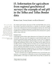 Object 15. Information for agriculture from regional geochemical surveys: the example of soil pH in the Tellus and Tellus Border datacover