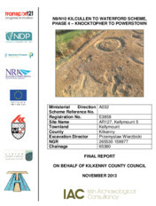 Object Archaeological excavation report, E3858 Kellymount 5,   County Kilkenny.cover picture