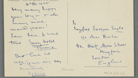 Object [Ada Leverson], Florence, to Siegfried Sassoon. IE TCD MS 11437/1/3/14cover picture