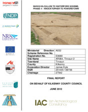 Object Archaeological excavation report,  E3680 Tinvaun 2,  County Kilkenny.has no cover