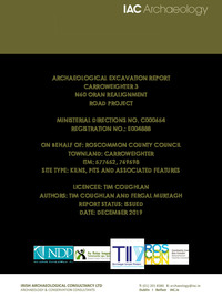 Object Archaeological excavation report,  E4888 Carroweighter 3,  County Roscommon.has no cover