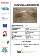 Object Archaeological excavation report, E3862 Blanchvillespark & Ballyquirk 1,   County Kilkenny.cover picture