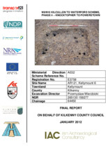 Object Archaeological excavation report, E3758 Kellymount 6,   County Kilkenny.cover picture