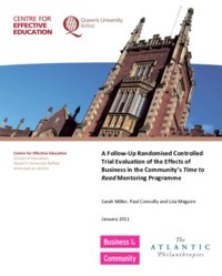Object A Follow-Up Randomised Controlled Trial Evaluation of the Effects of Time to Read Mentoring Programmecover picture