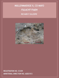 Object Archaeological excavation report,  E3339 Mullenmadoge II,  County Mayo.cover picture
