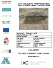 Object Archaeological excavation report, E3840 Shankill 6,   County Carlow.has no cover picture