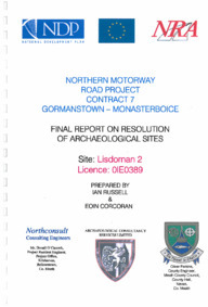 Object Archaeological excavation report, 01E0389 Lisdornan 2, County Meath.cover picture