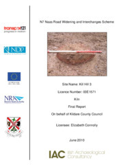 Object Archaeological excavation report,  03E1571 Kill Hill 3,  County Kildare.cover