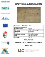Object Archaeological excavation report,  E3614 Ennisnag 1,  County Kilkenny.has no cover picture
