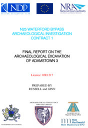 Object Archaeological excavation report, 03E1217 Adamstown 3, County Waterford.has no cover